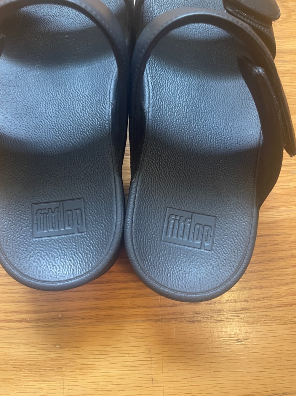 FitFlop Size 10 Black Lulu Adjustable Straps Slide Sandals - Picture 3 of 7
